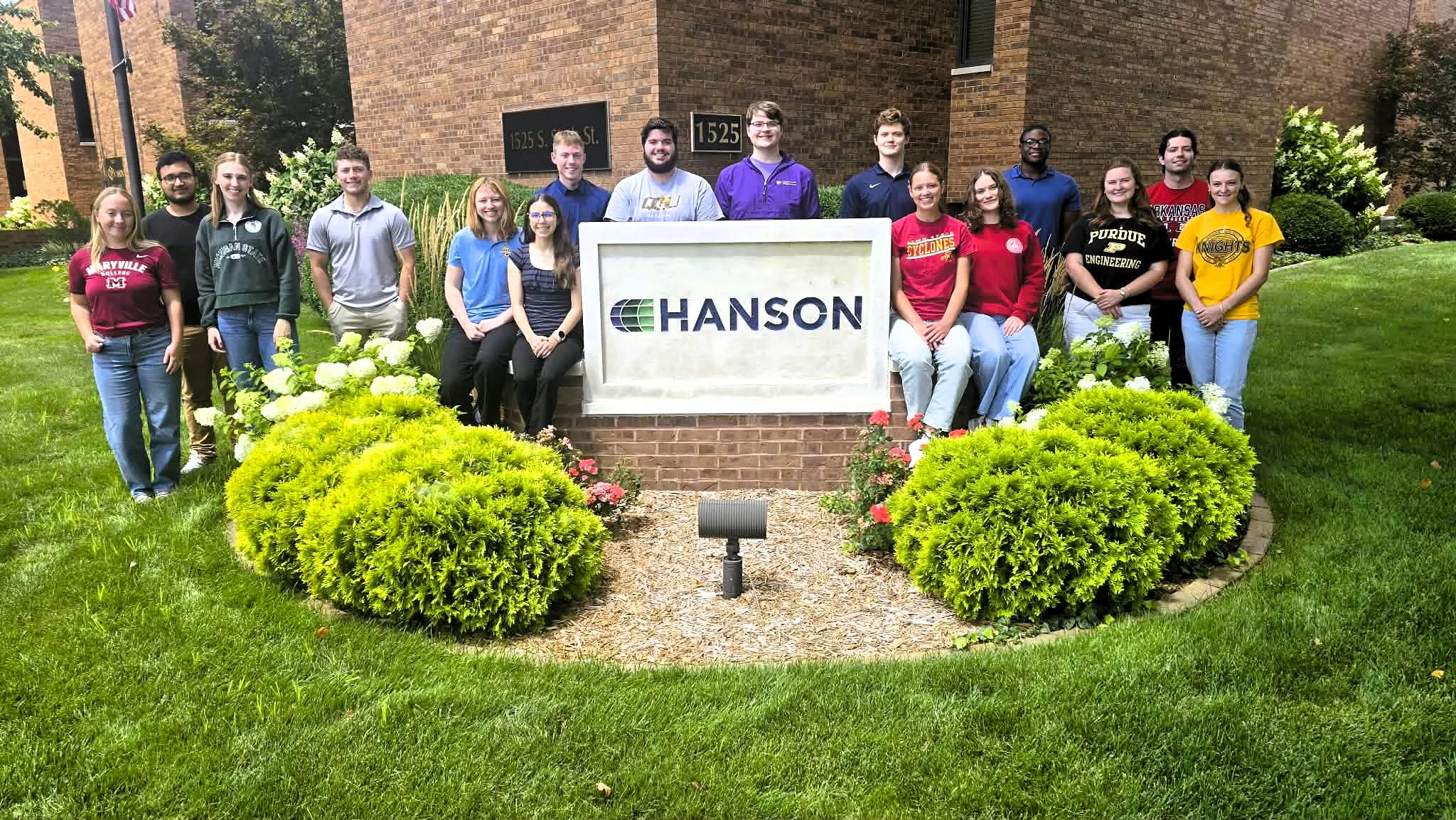 Hanson Professional Services interns gathered for Intern Day
